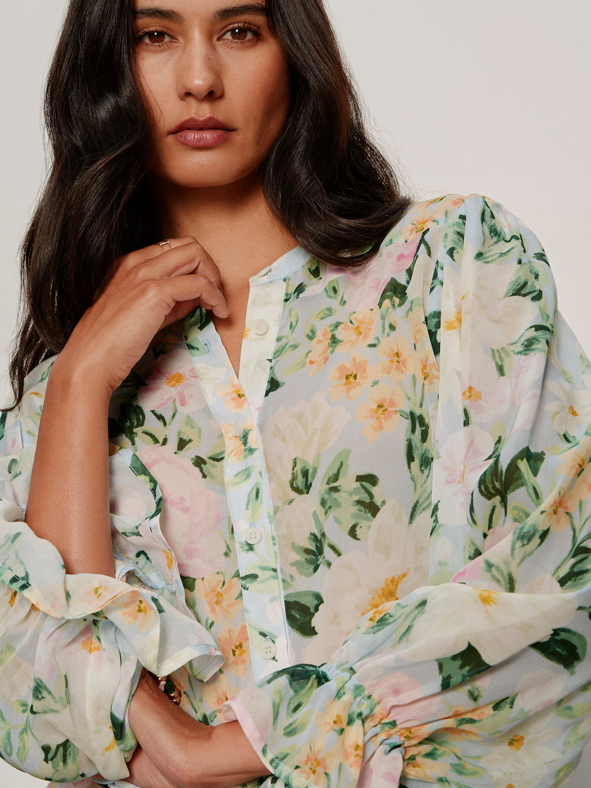 FEMME MUSE BUTTON BLOUSE SPRING FLORAL | Sanctuary Clothing