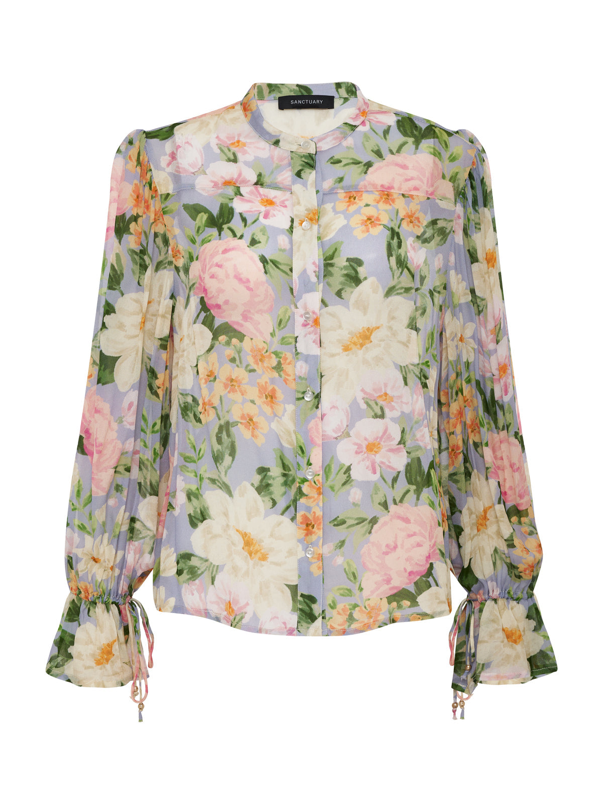 FEMME MUSE BUTTON BLOUSE SPRING FLORAL | Sanctuary Clothing