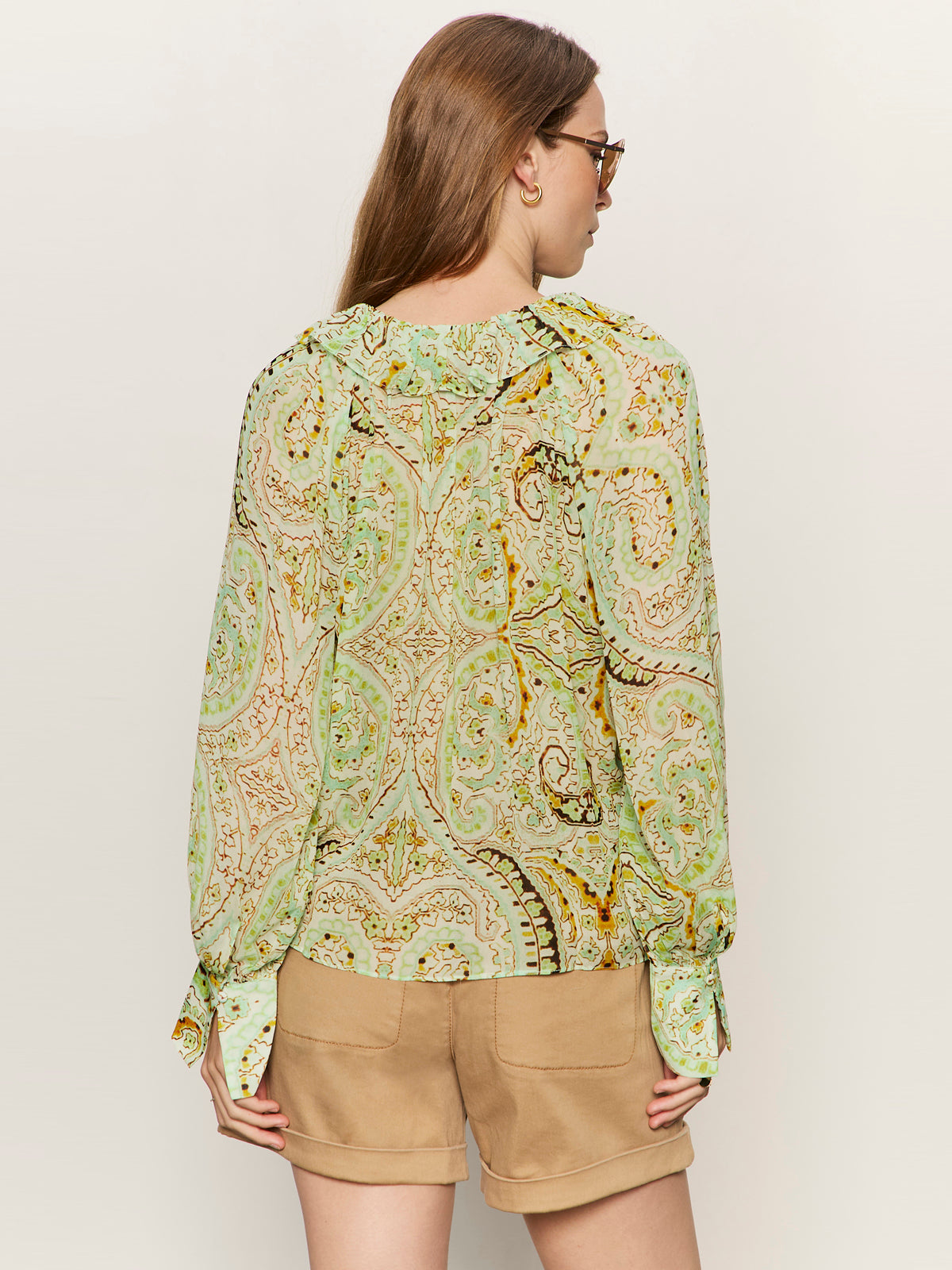 SHEER ELEGANCE VOLUME BLOUSE VERDE BOHEME | Sanctuary Clothing