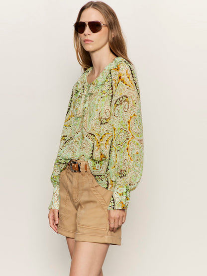 SHEER ELEGANCE VOLUME BLOUSE VERDE BOHEME | Sanctuary Clothing