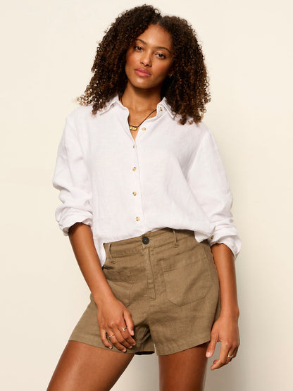 LINEN MARINE SHORT TIMBER | Sanctuary Clothing