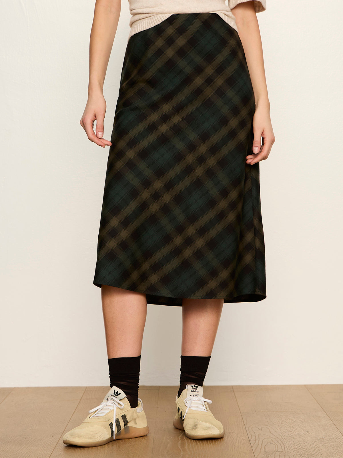 Favorite Plaid Slip Skirt Forest Plaid | Sanctuary Clothing