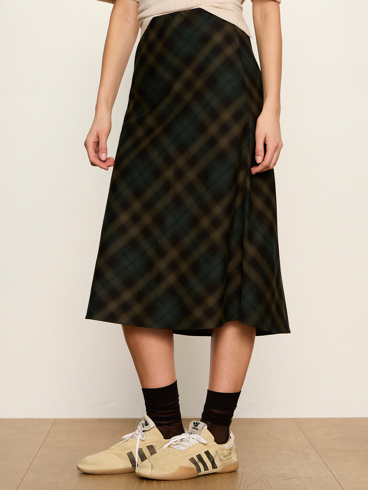 Favorite Plaid Slip Skirt Forest Plaid | Sanctuary Clothing