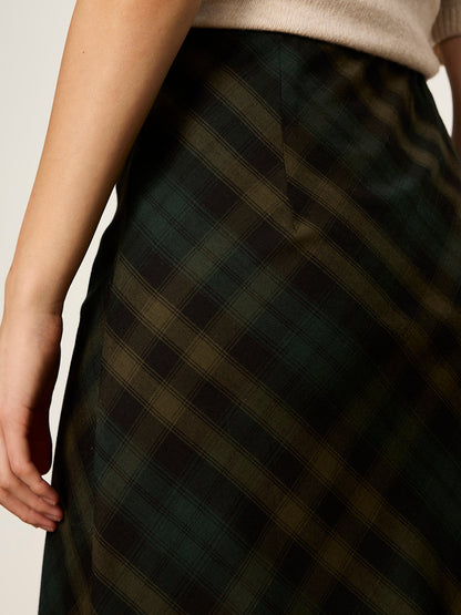 Favorite Plaid Slip Skirt Forest Plaid | Sanctuary Clothing