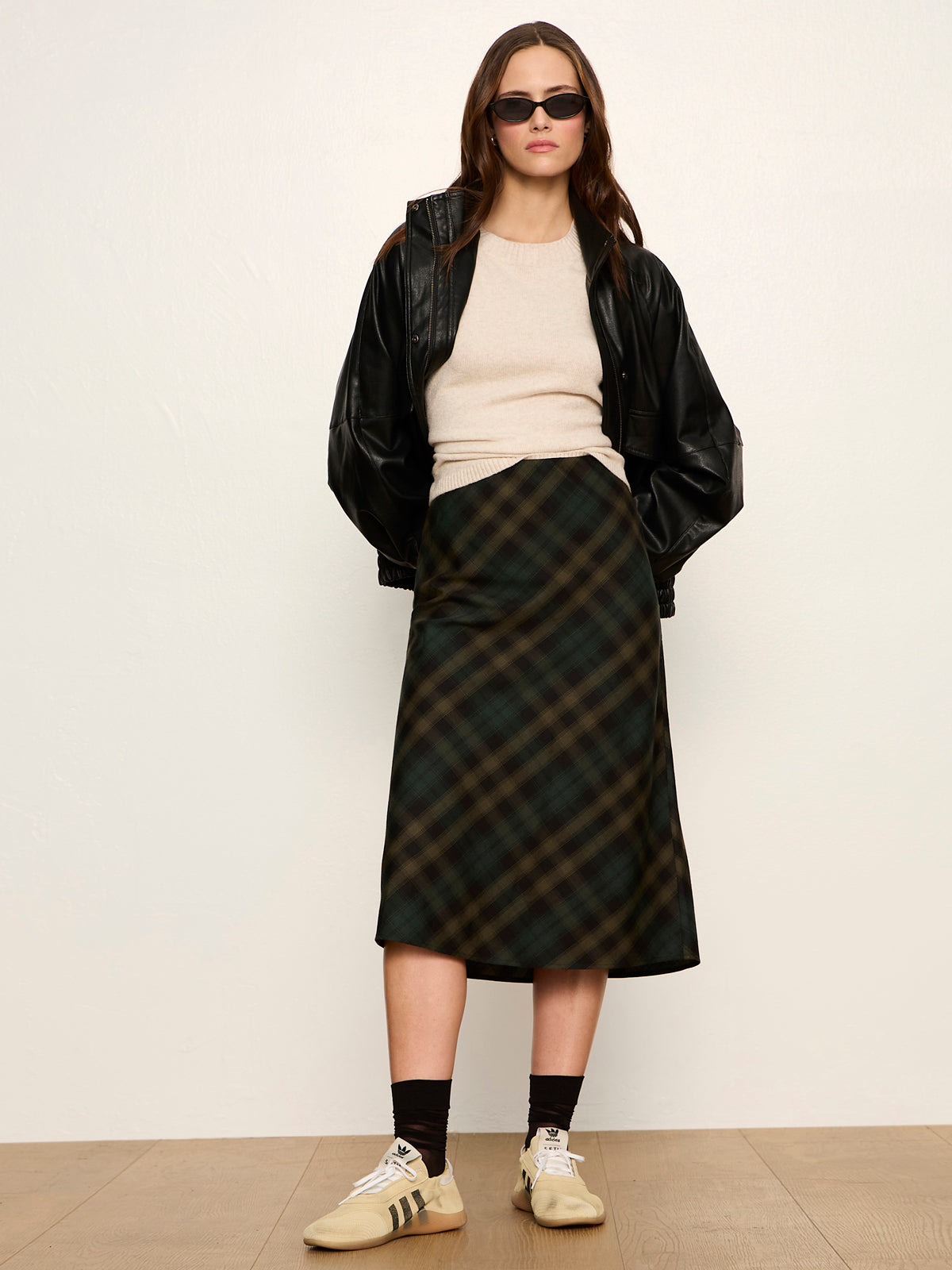 Favorite Plaid Slip Skirt Forest Plaid | Sanctuary Clothing