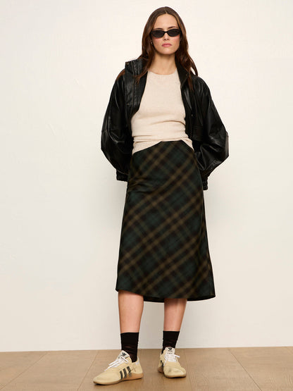 Favorite Plaid Slip Skirt Forest Plaid | Sanctuary Clothing