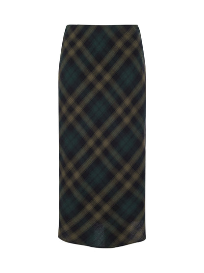 Favorite Plaid Slip Skirt Forest Plaid | Sanctuary Clothing