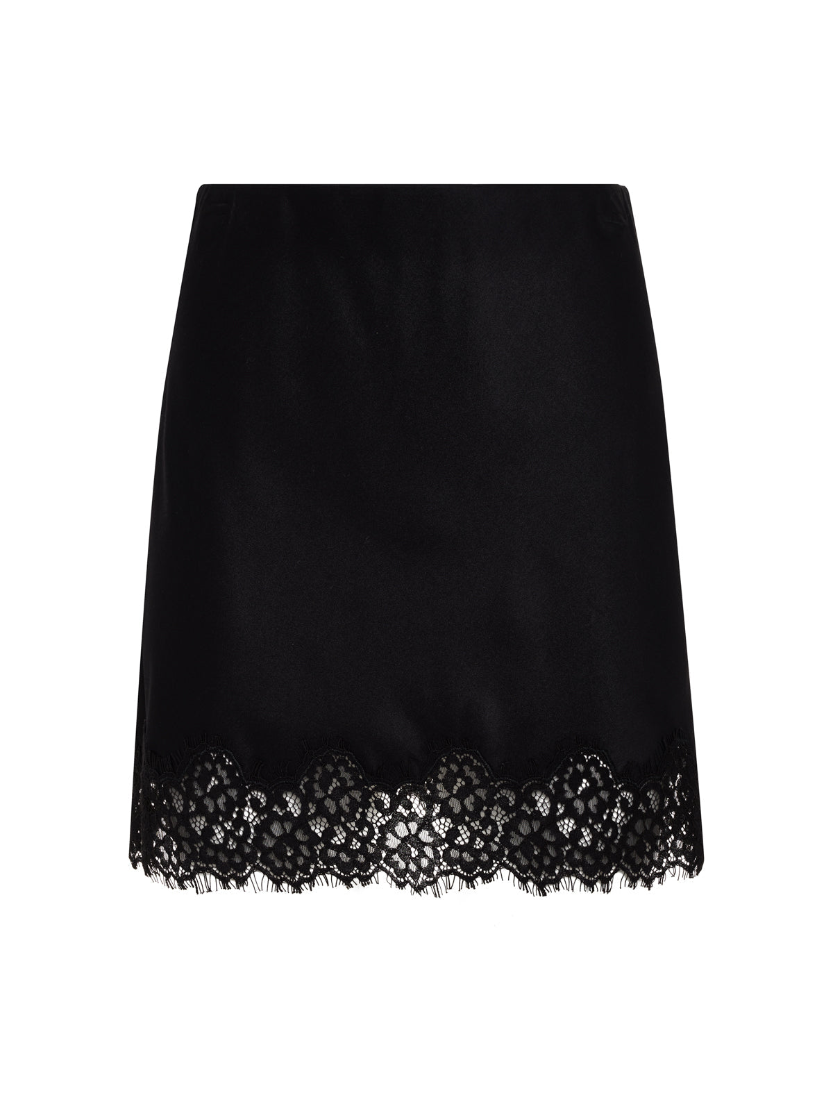 EVERYDAY SATIN LACE MINI SKIRT BLACK | Sanctuary Clothing
