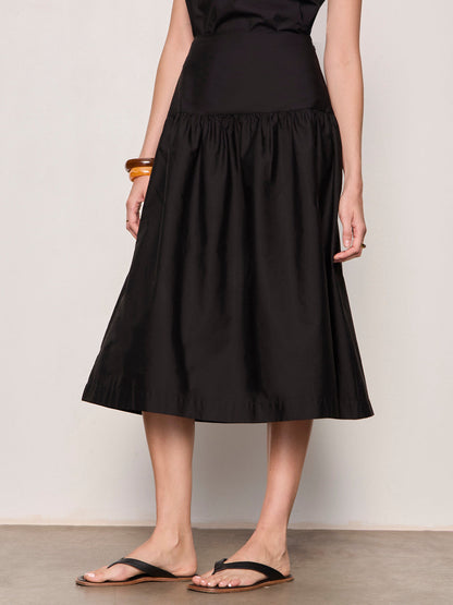 MATTER OF TIME POPLIN SKIRT BLACK | Sanctuary Clothing