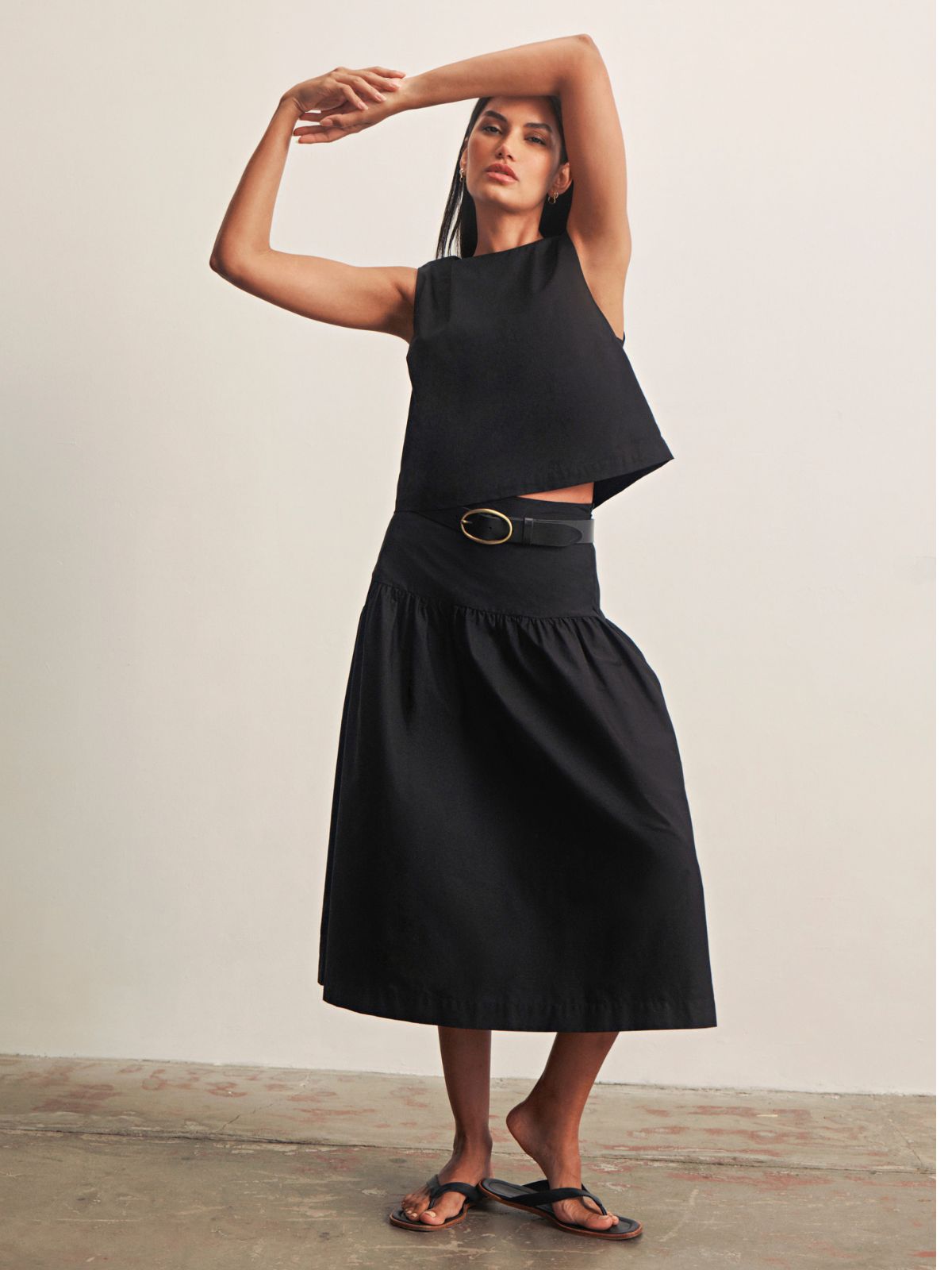 MATTER OF TIME POPLIN SKIRT BLACK | Sanctuary Clothing