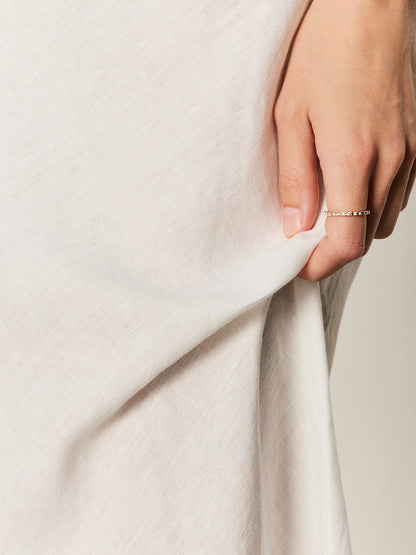EVERYDAY LINEN SLIP SKIRT WHITE | Sanctuary Clothing