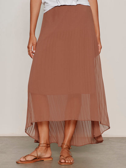 MEANT TO BE PLEATED MIDI SKIRT MUD BATH | Sanctuary Clothing