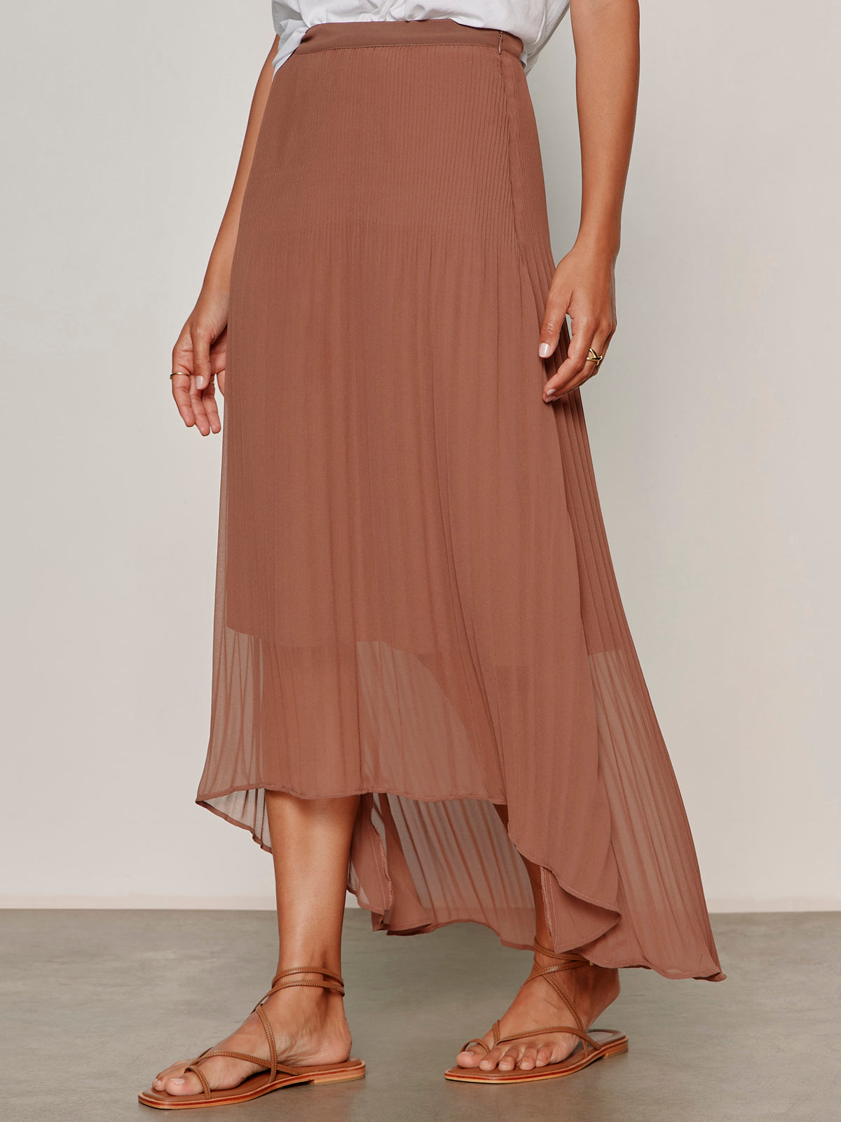 MEANT TO BE PLEATED MIDI SKIRT MUD BATH | Sanctuary Clothing