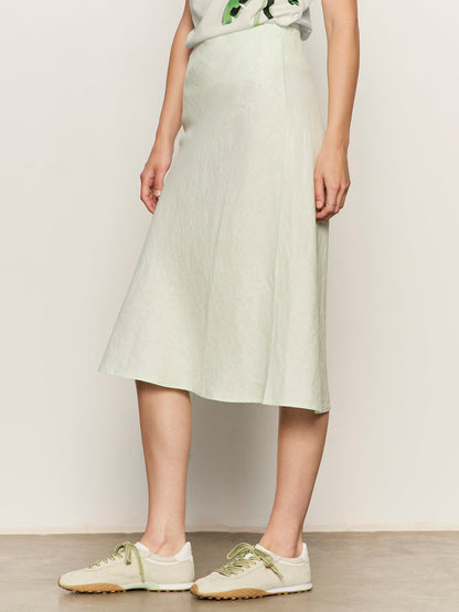 EVERYDAY LINEN SLIP SKIRT GREEN MIST | Sanctuary Clothing