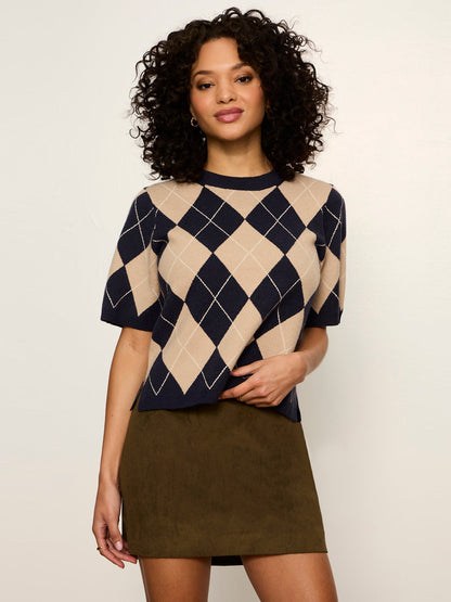 Perfect Sweater Tee Loma Argyle | Sanctuary Clothing