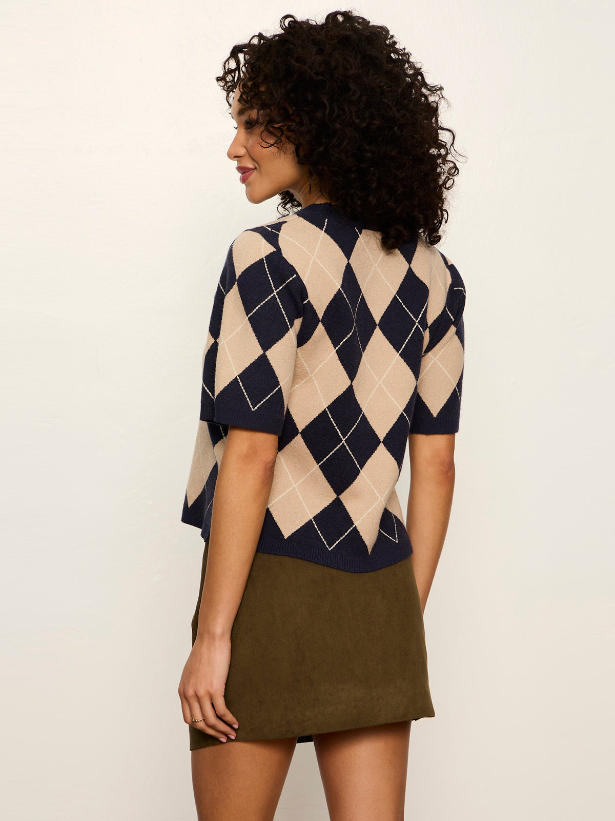 Perfect Sweater Tee Loma Argyle | Sanctuary Clothing