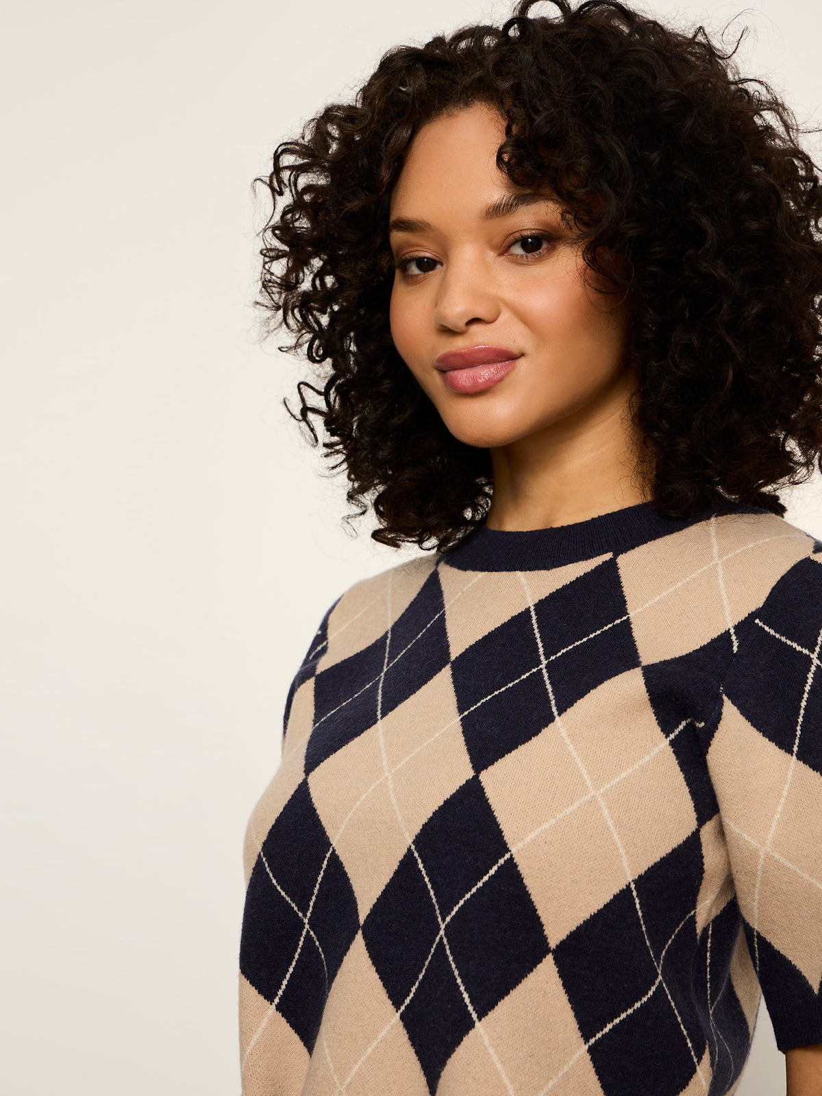 Perfect Sweater Tee Loma Argyle | Sanctuary Clothing