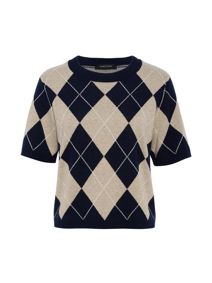 Perfect Sweater Tee Loma Argyle | Sanctuary Clothing