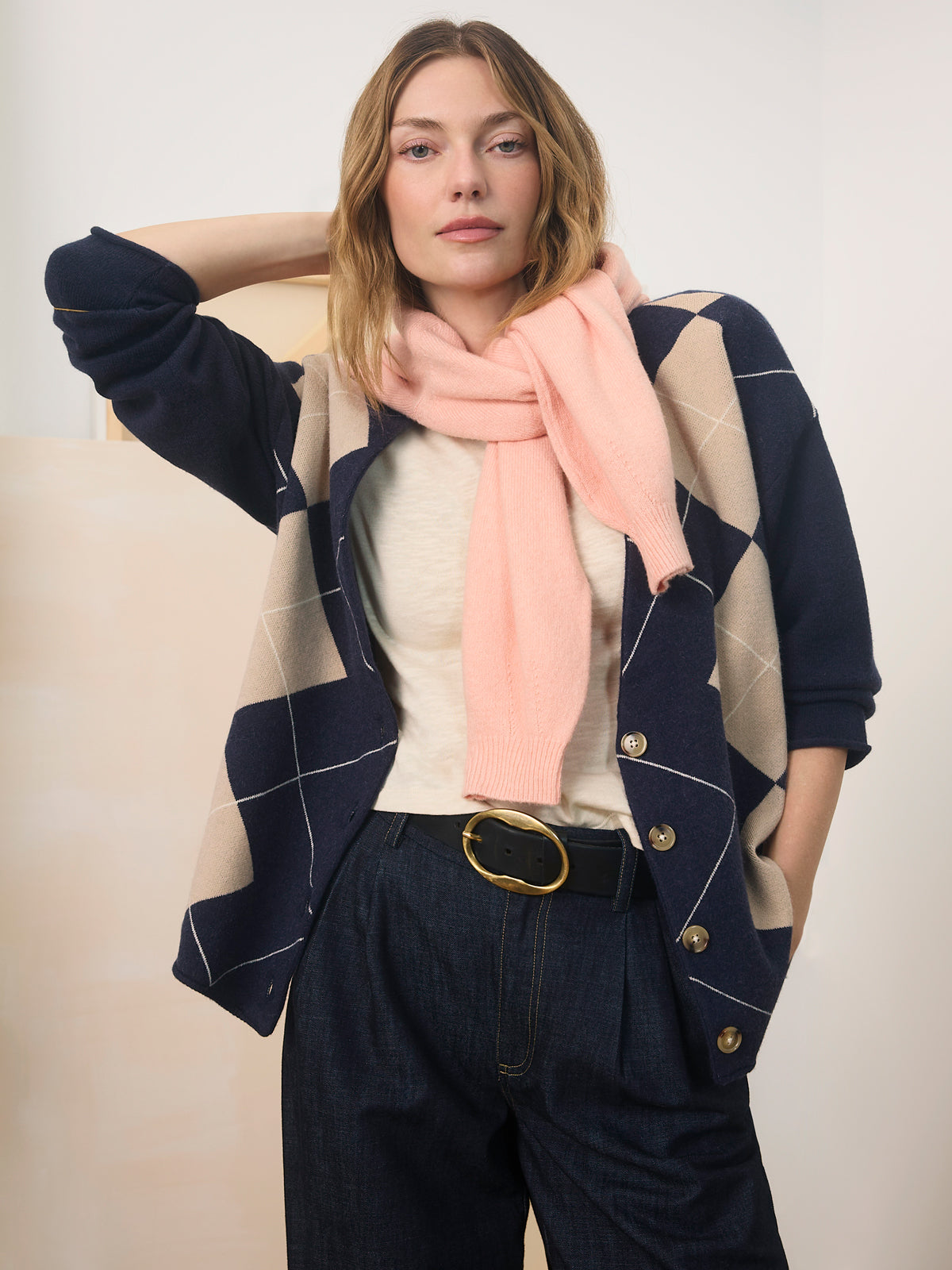 Arden Cardigan Loma Argyle | Sanctuary Clothing