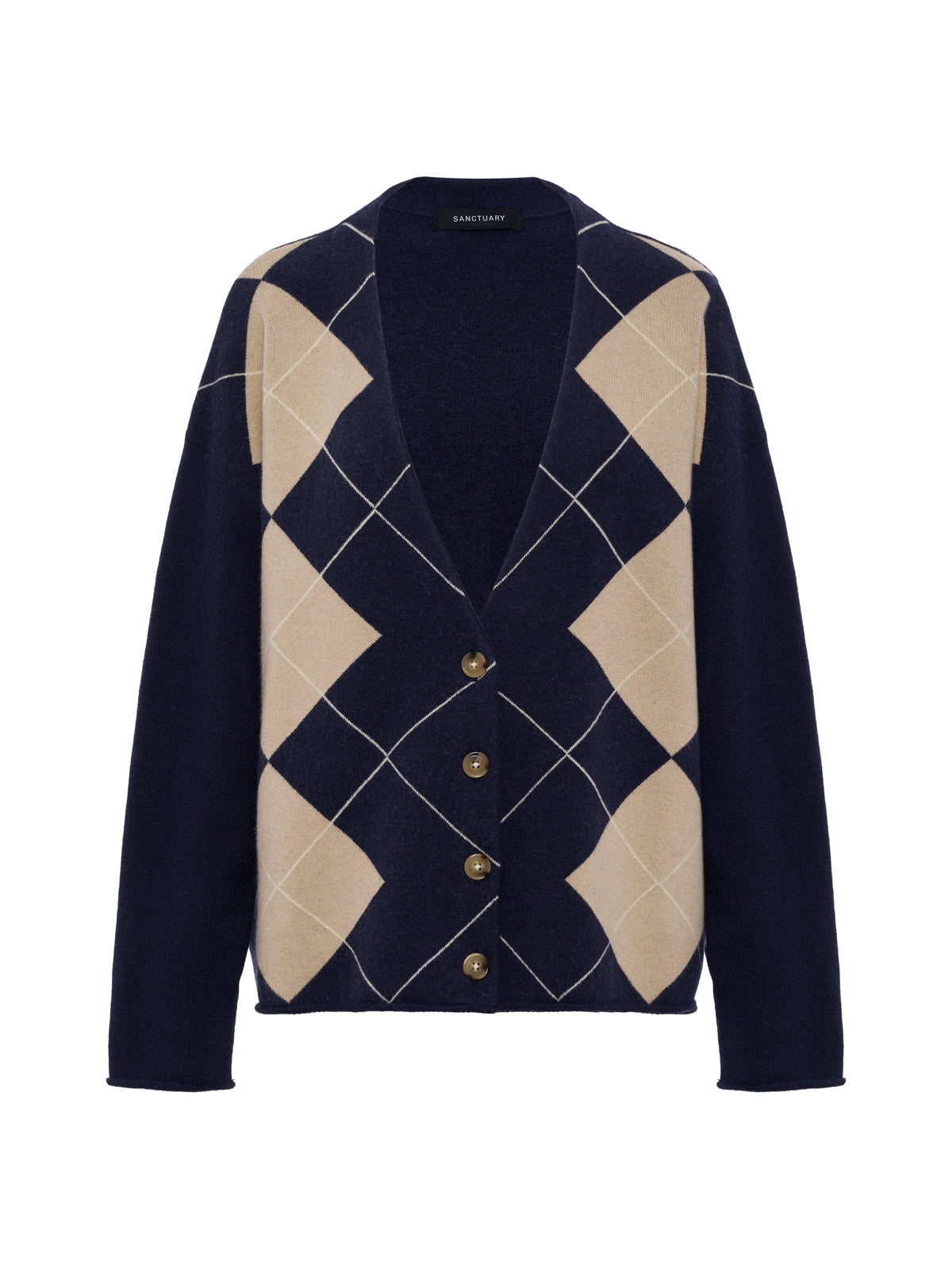 Arden Cardigan Loma Argyle | Sanctuary Clothing