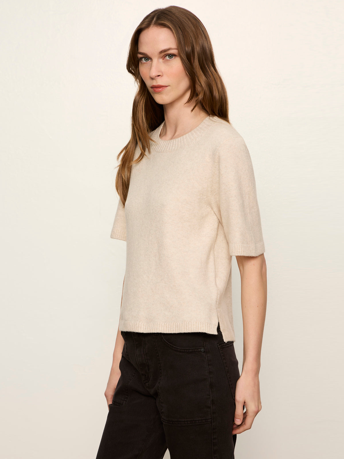 Perfect Sweater Tee Heather Dark Bone | Sanctuary Clothing