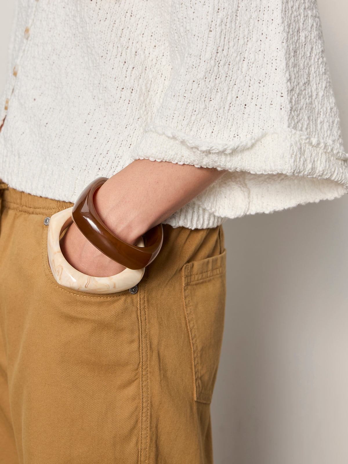 I'M YOURS BUTTON FRONT SWEATER CHALK | Sanctuary Clothing