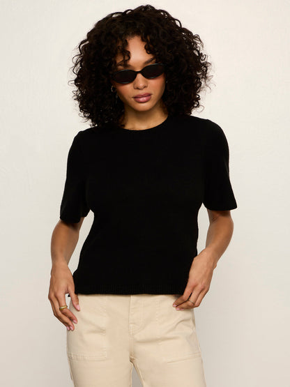 Perfect Sweater Tee Black | Sanctuary Clothing
