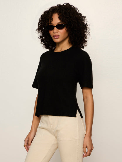 Perfect Sweater Tee Black | Sanctuary Clothing