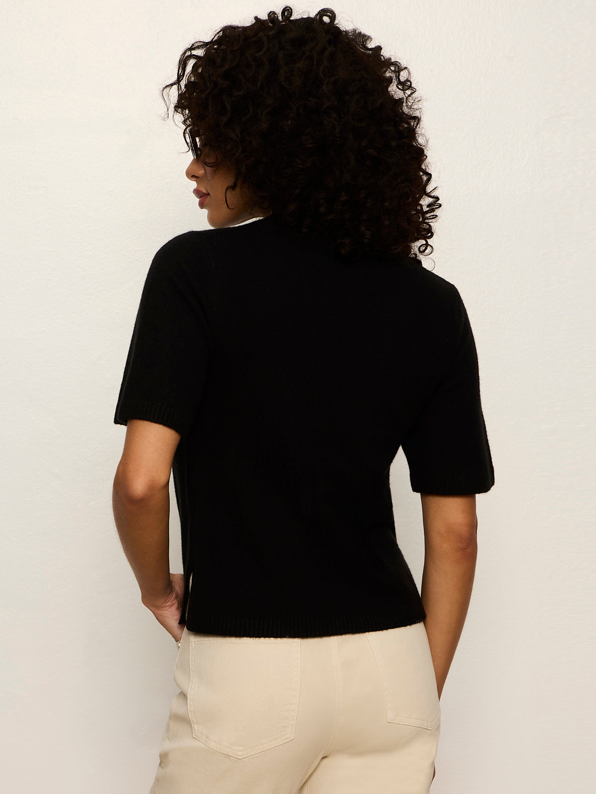 Perfect Sweater Tee Black | Sanctuary Clothing
