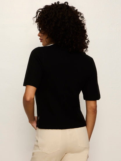 Perfect Sweater Tee Black | Sanctuary Clothing