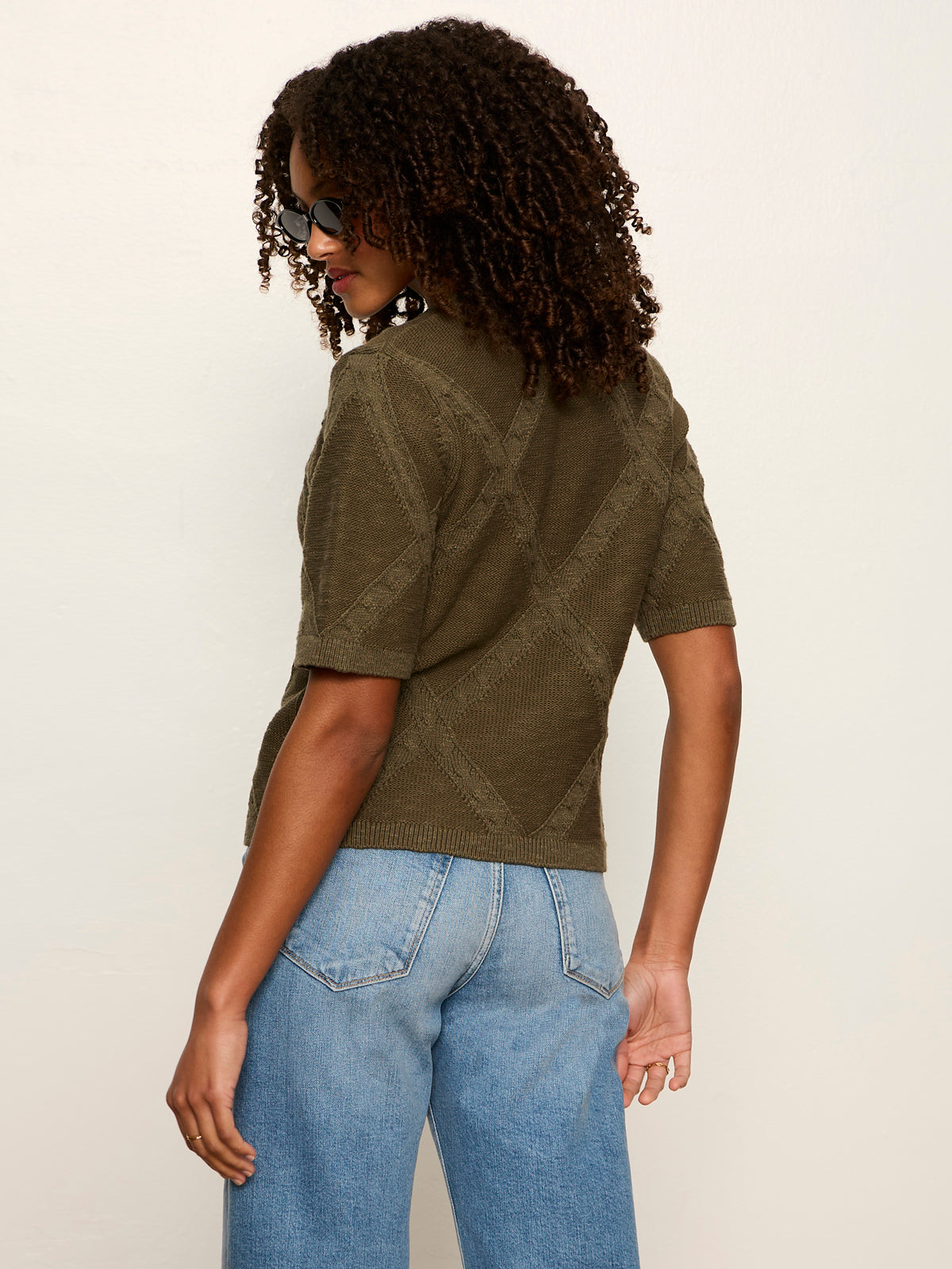 Diamond Stitch Sweater Tee Kalamata | Sanctuary Clothing