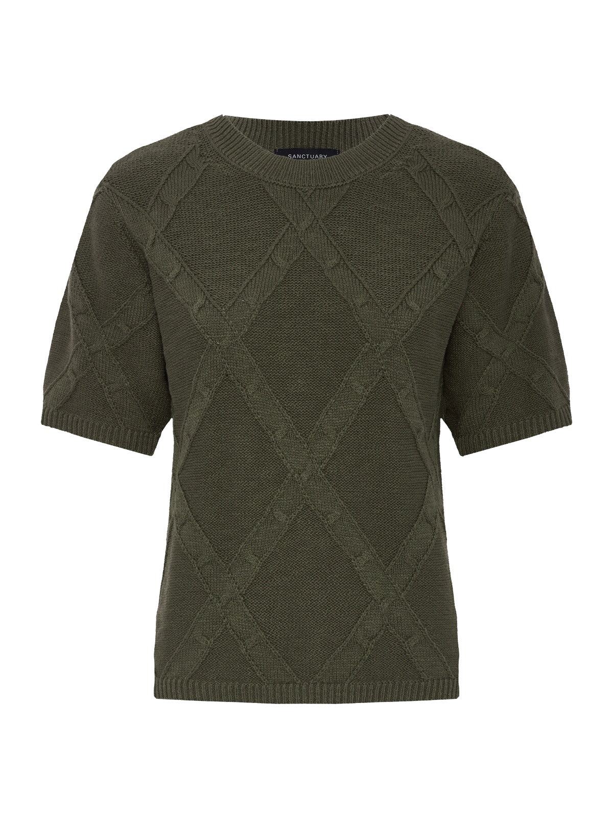 Diamond Stitch Sweater Tee Kalamata | Sanctuary Clothing