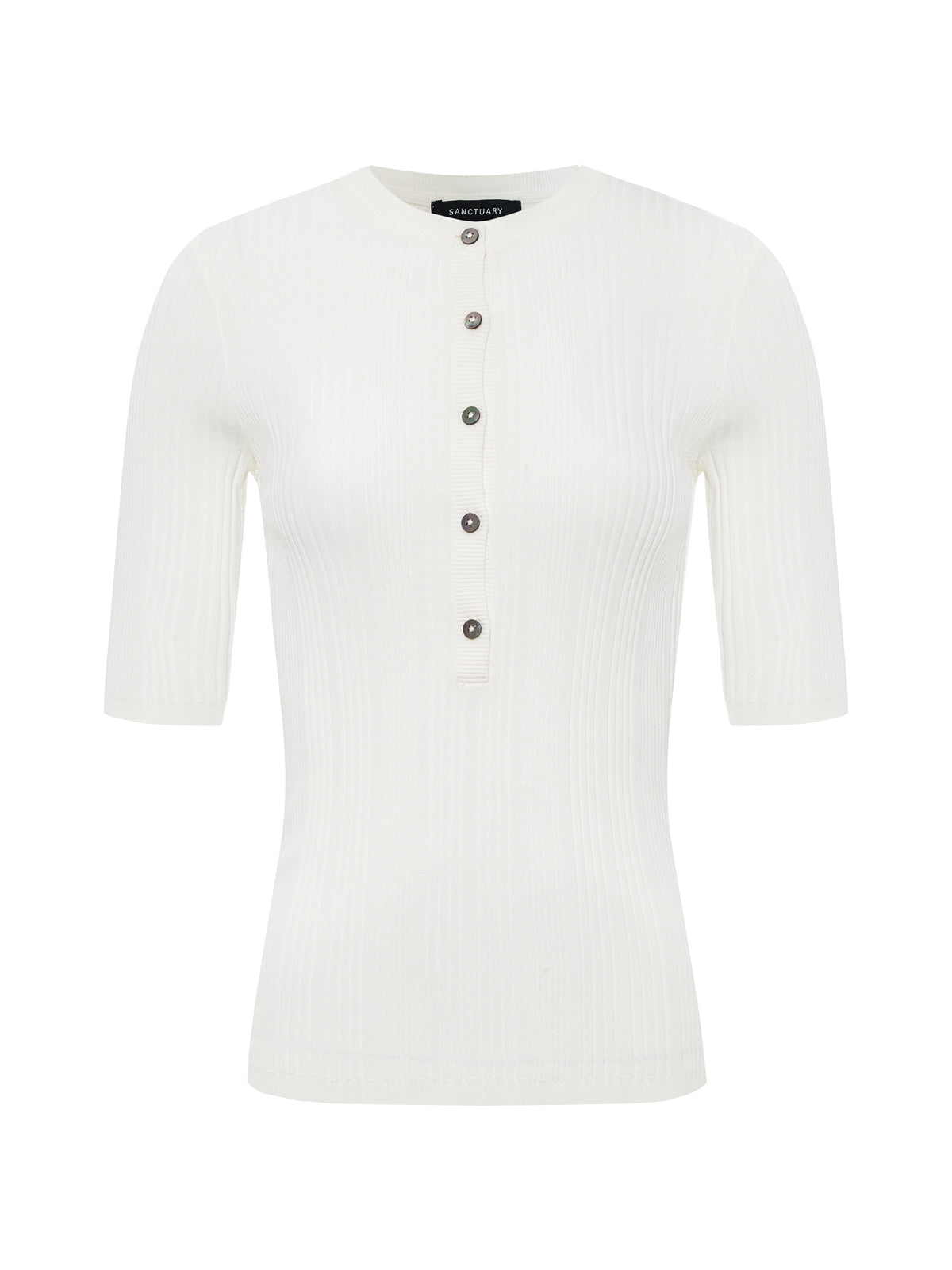 AIR OF EASE HALF SLEEVE TEE CHALK | Sanctuary Clothing
