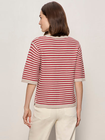 SWEATER TEE OPAL/RASPBERRY STRIPE | Sanctuary Clothing