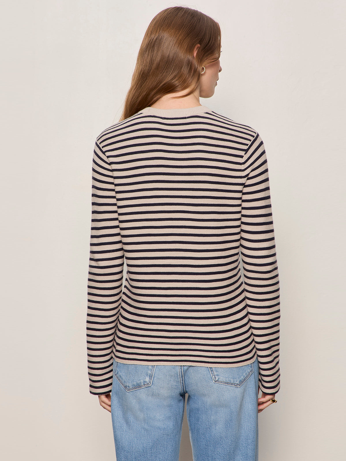 EVERYDAY HENLEY SWEATER DARK OPAL/INKSTORM STRIPE | Sanctuary Clothing