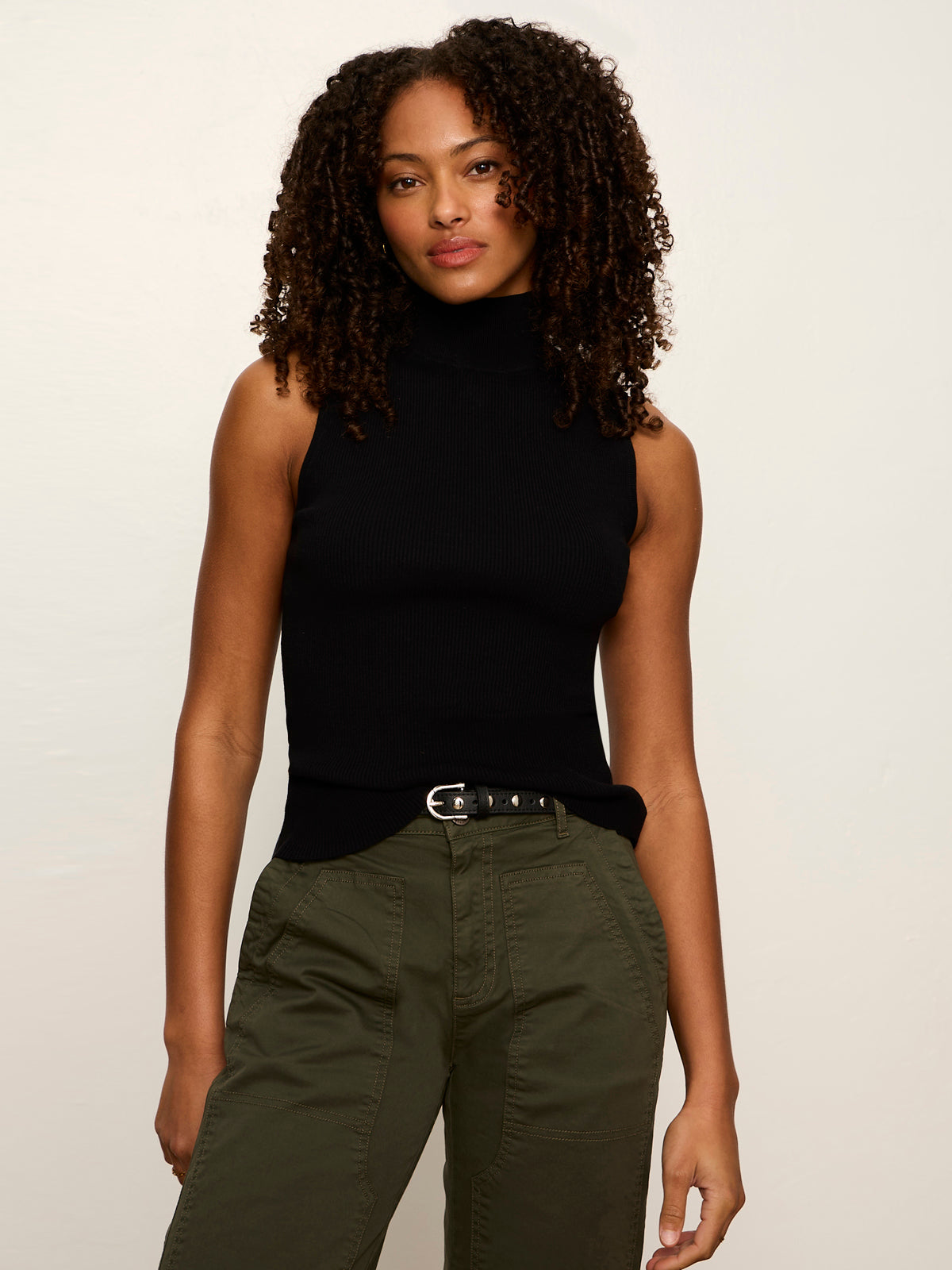 Nova Mock Neck Tank Black | Sanctuary Clothing