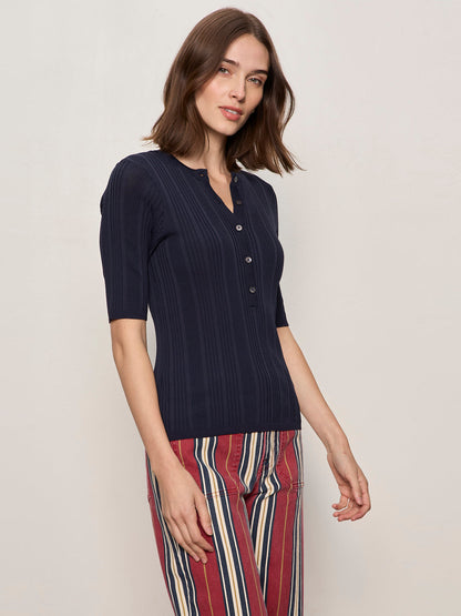 AIR OF EASE HALF SLEEVE TEE NAVY BLAZER | Sanctuary Clothing