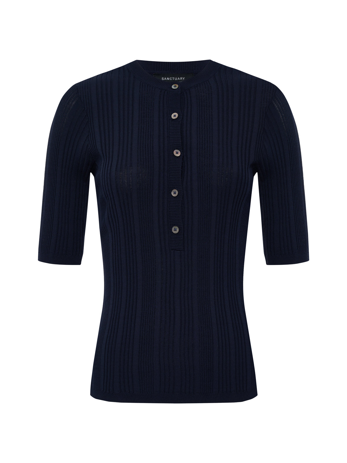AIR OF EASE HALF SLEEVE TEE NAVY BLAZER | Sanctuary Clothing