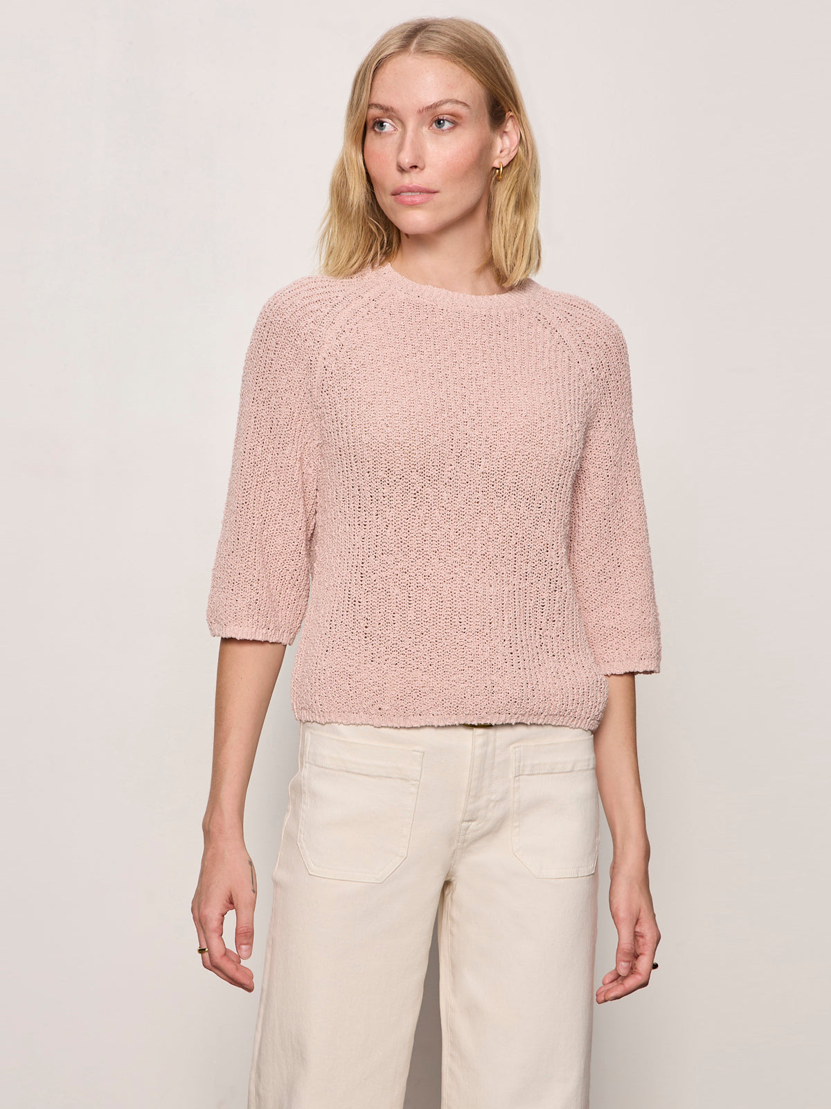 RAGLAN SWEATER TEE BLEACHED PINK | Sanctuary Clothing