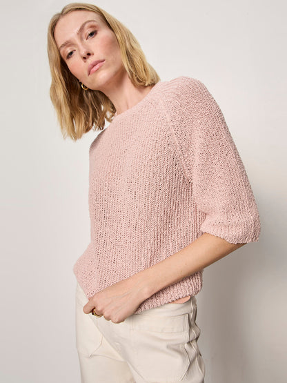 RAGLAN SWEATER TEE BLEACHED PINK | Sanctuary Clothing