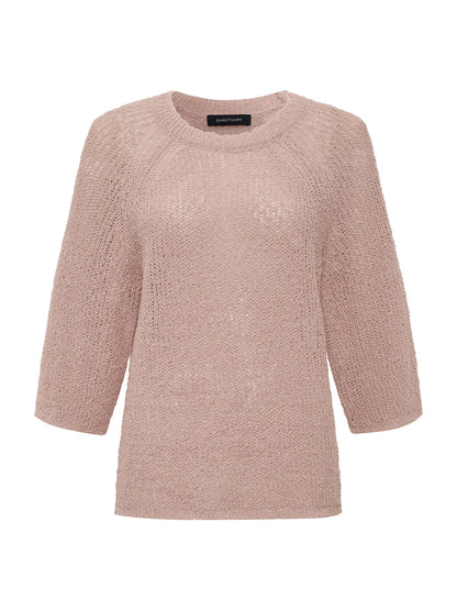 RAGLAN SWEATER TEE BLEACHED PINK | Sanctuary Clothing