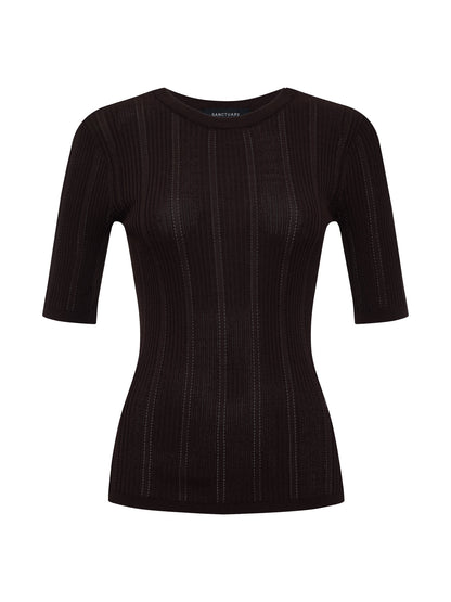 PERFECT KNITWEAR TEE RICH SOIL | Sanctuary Clothing