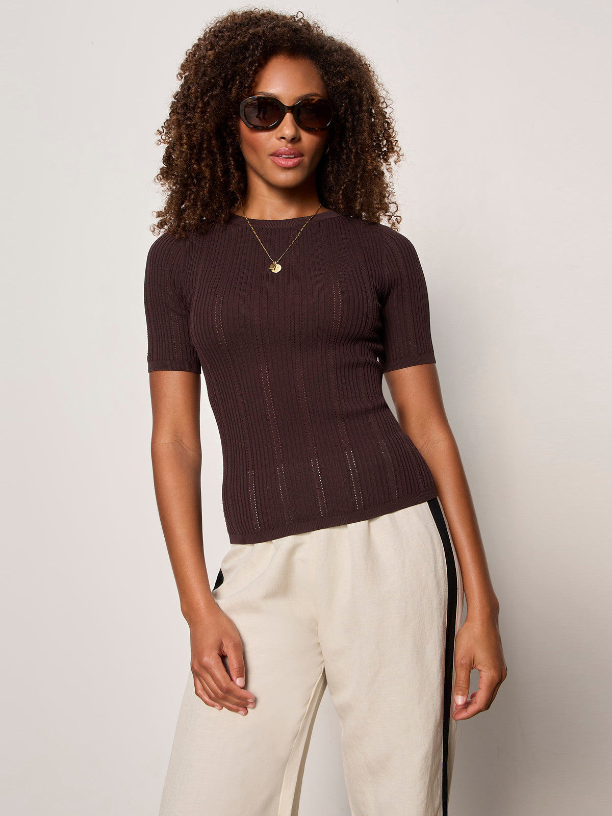 PERFECT KNITWEAR TEE RICH SOIL | Sanctuary Clothing