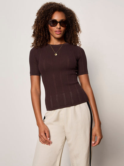 PERFECT KNITWEAR TEE RICH SOIL | Sanctuary Clothing