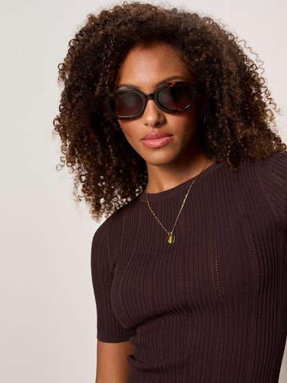 PERFECT KNITWEAR TEE RICH SOIL | Sanctuary Clothing