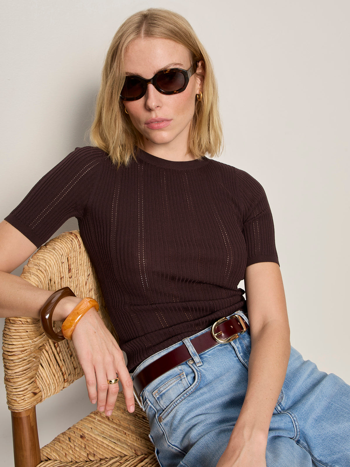PERFECT KNITWEAR TEE RICH SOIL | Sanctuary Clothing