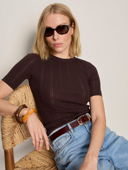 PERFECT KNITWEAR TEE RICH SOIL | Sanctuary Clothing