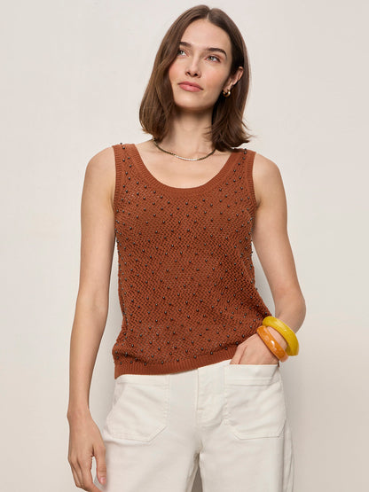 DUNE STUDDED TANK ANCIENT CLAY | Sanctuary Clothing