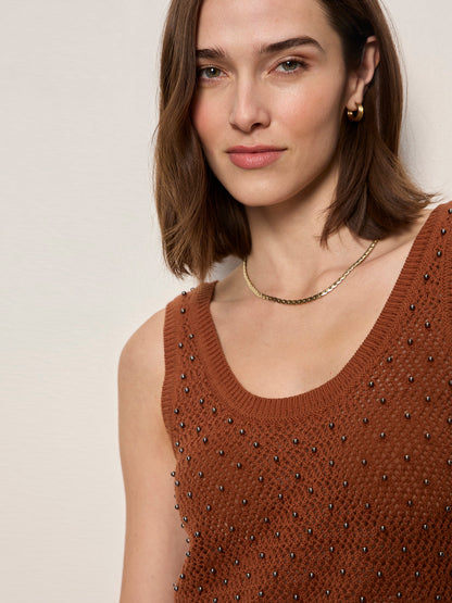 DUNE STUDDED TANK ANCIENT CLAY | Sanctuary Clothing