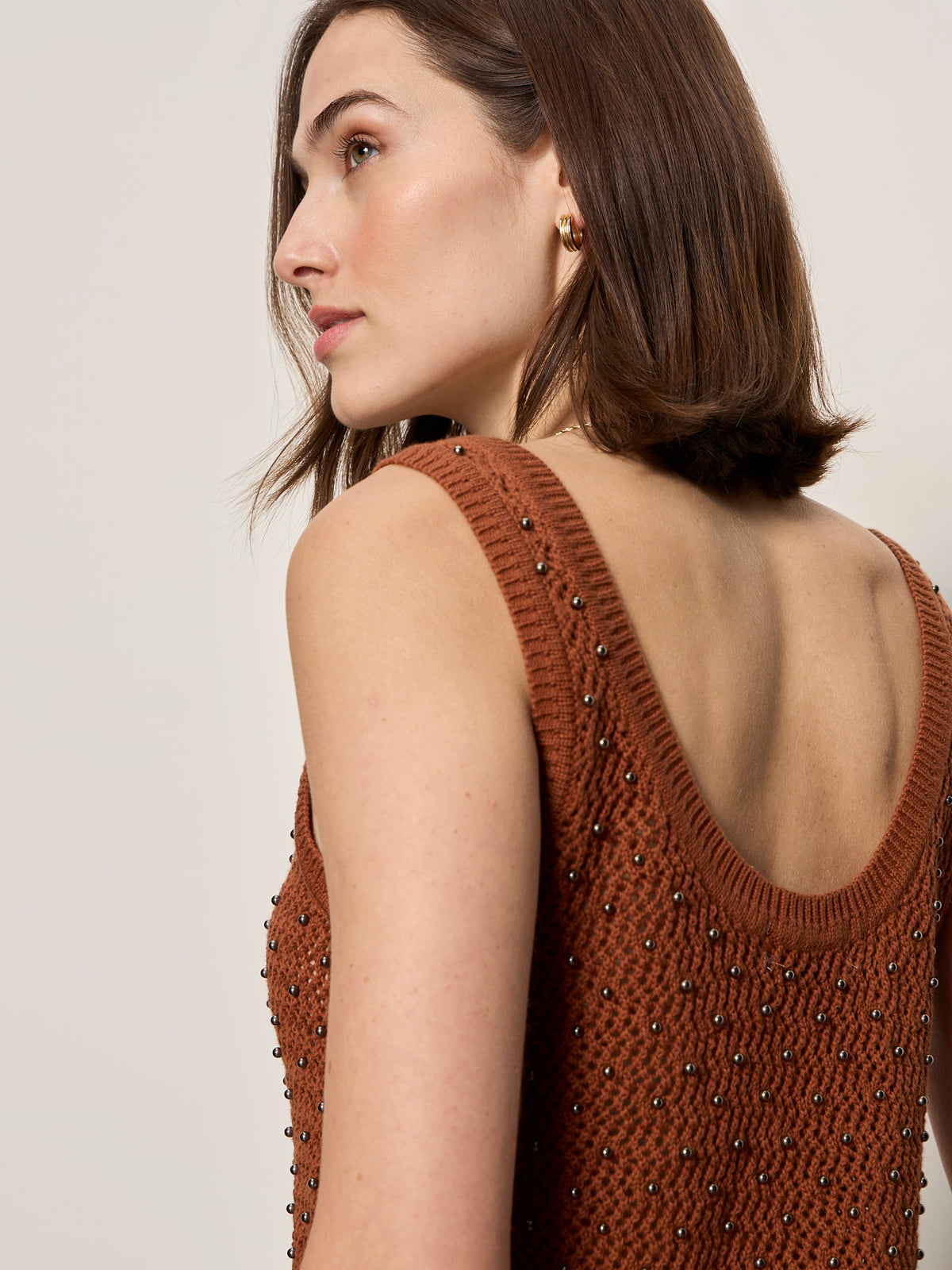 DUNE STUDDED TANK ANCIENT CLAY | Sanctuary Clothing